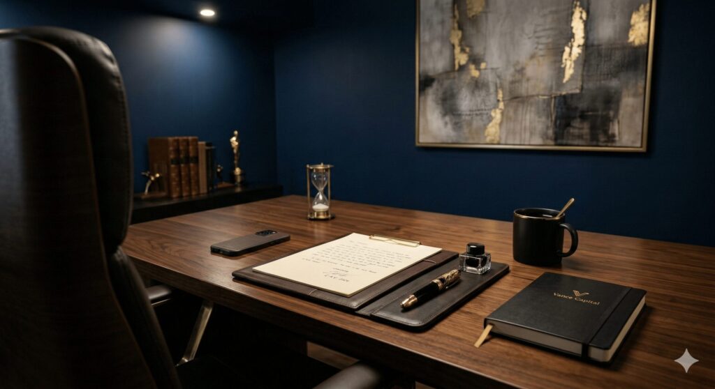 Escritorio ordenado posicion de mando según principios del Feng Shui para atraer riqueza